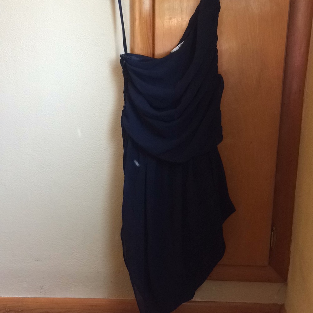 A navy blue Ya Los Angeles mini tight dress